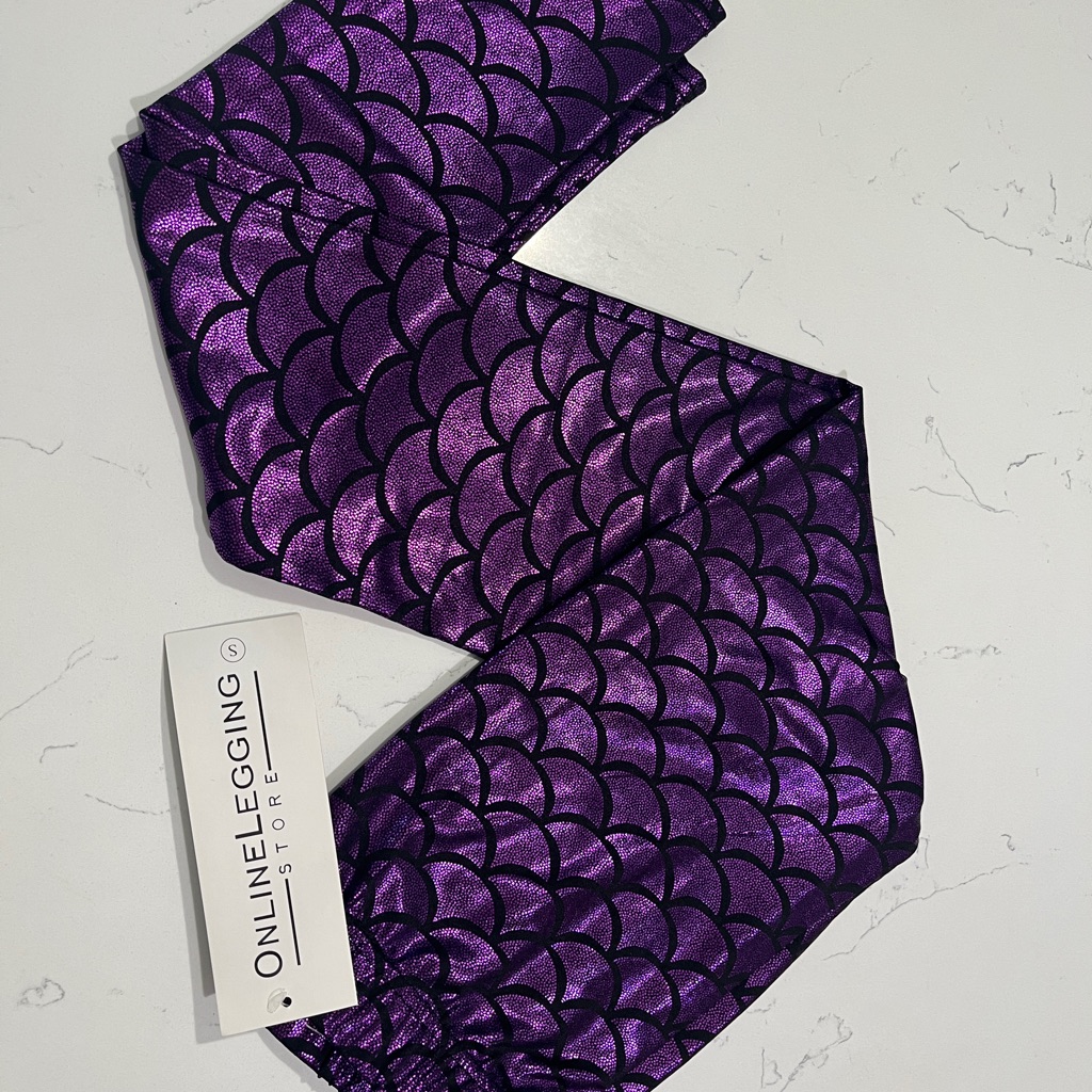 Online Legging Store Purple Mermaid Leggings